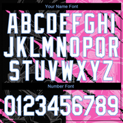 Custom Graffiti Pattern White-Light Blue 3D Performance T-Shirt