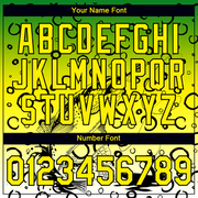 Custom Grass Green Light Yellow-Black 3D Pattern Design Trout Fish Fishing Performance T-Shirt