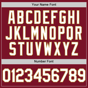 Custom Crimson White-Old Gold Two-Button Unisex Softball Jersey