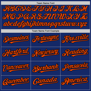 Custom Royal Black Pinstripe Orange Two-Button Unisex Softball Jersey