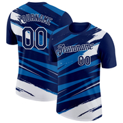 Custom Navy Blue-White 3D Esports Performance T-Shirt