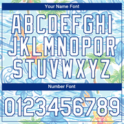 Custom White Royal 3D Pattern Design Beach Hawaii Palm Trees And Flowers Performance T-Shirt