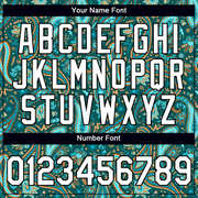 Custom Green White-Black 3D Pattern Floral Design Performance T-Shirt