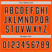 Custom Orange Brown-White Two-Button Unisex Softball Jersey