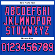 Custom Thunder Blue Pink-Black Performance T-Shirt