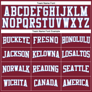 Custom Crimson White-Light Blue Long Sleeve Performance T-Shirt