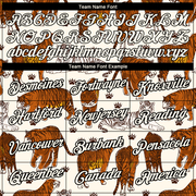 Custom Cream Black 3D Pattern Design Tiger Performance T-Shirt