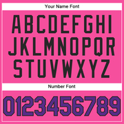 Custom Pink Purple-Black Performance T-Shirt