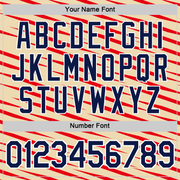 Custom Cream Navy-Fire Red 3D Esports Performance T-Shirt