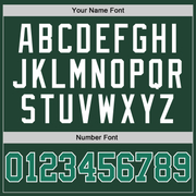 Custom Green Kelly Green-White Performance T-Shirt