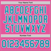 Custom Pink Teal-White Performance T-Shirt