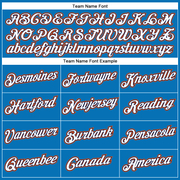 Custom Blue White Navy-Orange Performance T-Shirt