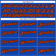 Custom Thunder Blue Orange-Black Performance T-Shirt