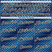 Custom Navy Black-Sky Blue 3D Esports Performance T-Shirt