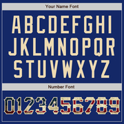 Custom Royal Vintage USA Flag-City Cream Two-Button Unisex Softball Jersey