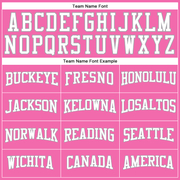 Custom Pink White-Gray Long Sleeve Performance T-Shirt