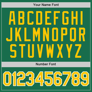 Custom Kelly Green Gold-White Performance T-Shirt