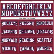 Custom Crimson White-Royal Long Sleeve Performance T-Shirt