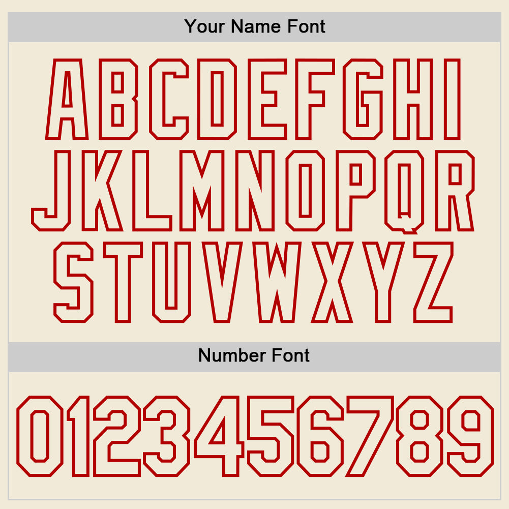 Custom Cream Cream-Red Performance T-Shirt