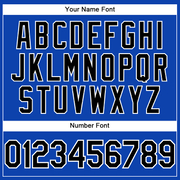 Custom Thunder Blue Black-White Performance T-Shirt