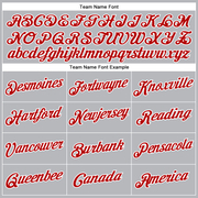 Custom Gray Red-White Performance T-Shirt