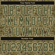 Custom Camo Olive-Cream Performance Salute To Service T-Shirt