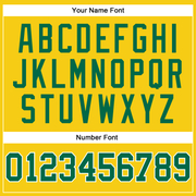 Custom Gold Kelly Green-White Long Sleeve Performance T-Shirt