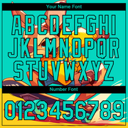 Custom Aqua Black 3D Pattern Design Extreme Sport Cartoon Animal Kangaroo Skateboarding Performance T-Shirt