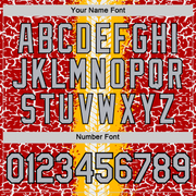 Custom Red Light Gray Gold-Black 3D Esports Performance T-Shirt