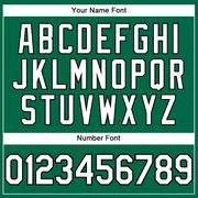 Custom Kelly Green White-Black Performance T-Shirt