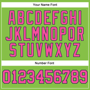 Custom Neon Green Pink-Navy Long Sleeve Performance T-Shirt