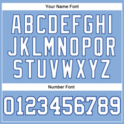 Custom Light Blue White-Royal Long Sleeve Performance T-Shirt