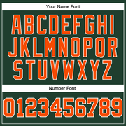 Custom Green Orange-White Long Sleeve Performance T-Shirt