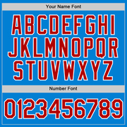 Custom Blue Red-White Performance T-Shirt