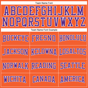 Custom Orange Purple-White Long Sleeve Performance T-Shirt