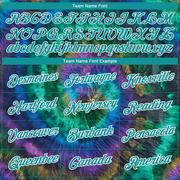 Custom Tie Dye Aqua-White 3D Performance T-Shirt