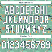 Custom Ice Blue White-Midnight Green 3D Pattern Design Sailing Ship Wheel Anchor Columbus Day Performance T-Shirt