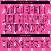 Custom Pink Black 3D Pink Ribbon Breast Cancer Performance T-Shirt