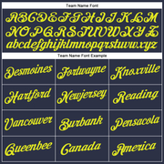 Custom Navy Neon Yellow Performance T-Shirt