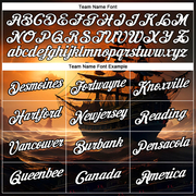 Custom Brown White-Black 3D Pattern Design Sailing Ship Columbus Day Performance T-Shirt