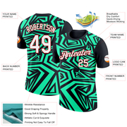 Custom Black Pea Green-Red 3D Esports Performance T-Shirt