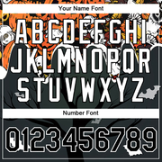 Custom Steel Gray Black-Orange 3D Halloween Performance T-Shirt