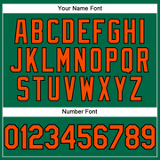 Custom Kelly Green Orange-Black Performance T-Shirt