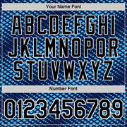 Custom Navy Black-Sky Blue 3D Esports Performance T-Shirt