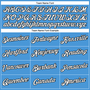 Custom Powder Blue White-Black Performance T-Shirt