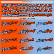 Custom Light Blue Orange-Black Gradient Fashion Performance T-Shirt