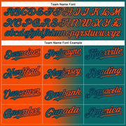 Custom Teal Orange-Navy Gradient Fashion Two-Button Unisex Softball Jersey