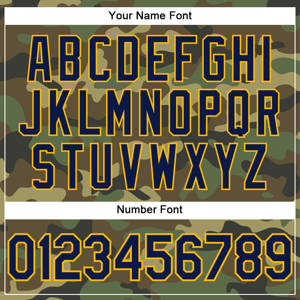 Custom Camo Navy-Gold Performance Salute To Service T-Shirt