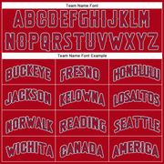 Custom Red Red-Navy Performance T-Shirt