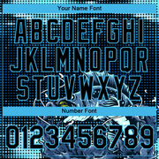 Custom Sky Blue Black 3D Pattern Design Fishing Performance T-Shirt